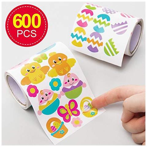 At502 Sticker Pasqua Rolls Valore Set - Confezione Da 600 Accessori Per La Casa Creativa Arti E Mestieri Per Bambini Di Fare E Decorare - Foto 3