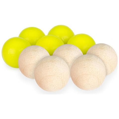 Gioco Di Bocce Legno 28 Mm Giallo / naturale 10 Pezzi - Foto 1