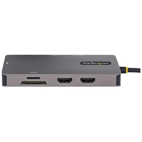Adattatore USB C Multiporta, Doppio HDMI 4K 60Hz, Hub USB A 5Gbps a 2 porte, 100W Power Delivery Pass-Through, GbE, SD /MicroSD, Cavo da 30cm, Dock da viaggio, Docking Station USB-C per Laptop - Foto 3