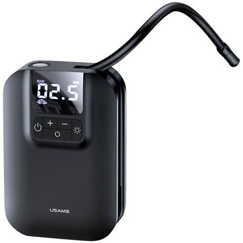 Compressore Portatile Marca Usams, Wireless, Adatto Per Gonfiare Pneumatici Di Auto, Furgoni, Moto, Biciclette, Nero - Foto 1