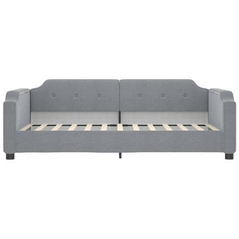 Divano Letto con Materasso Grigio Chiaro 80x200 cm in Tessuto - Foto 9