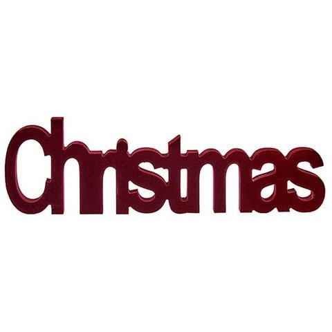 Statua Decorativa Christmas 11 X 2,5 X 36,5 Cm Rosso Legno - Foto 1