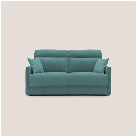 Margot Divano letto matrimoniale con schienale morbido alto in tessuto T02 196 cm (mat. 160x197) petrolio - Foto 3