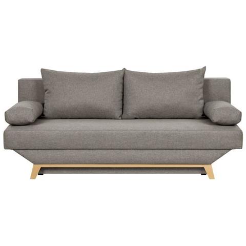 Panca Trasformabile A 3 Posti Teijo Con Contenitore - Tessuto Tortora - 187 X 91 X 82 Cm - Foto 1