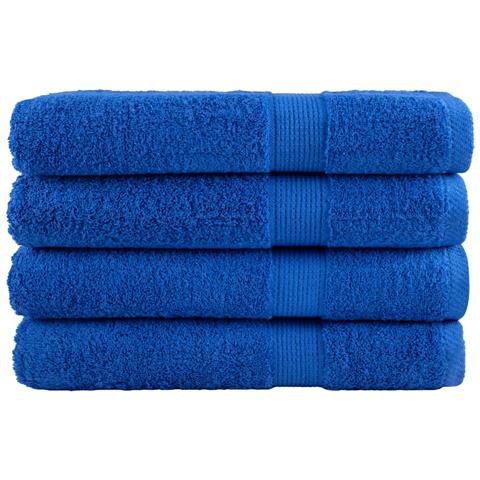 Asciugamani Premium SOLUND 4 pz Blu 100x200 cm 600gsm - Foto 1