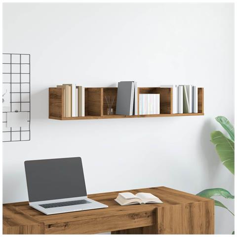 Mensola A Muro Cd Artigianale 100x18x18 Cm Legno Multistrato - Foto 3