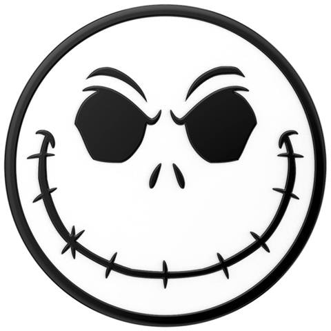 Popgrip Per Smartphone Universale Modello Jack Smalto, Bianco / Nero - Foto 1