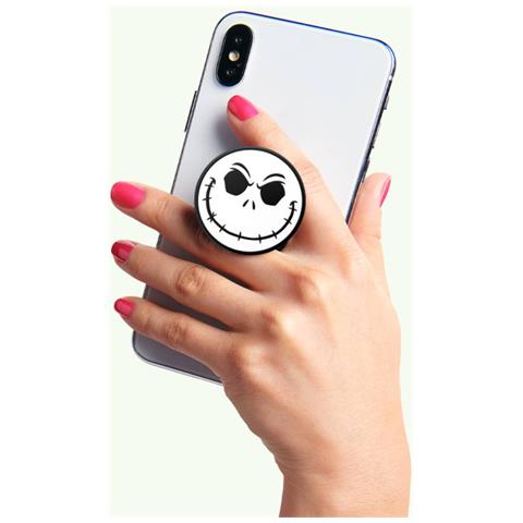 Popgrip Per Smartphone Universale Modello Jack Smalto, Bianco / Nero - Foto 4