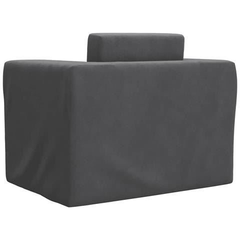 Divano Letto per Bambini Antracite in Morbido Peluche - Foto 2