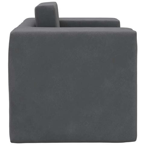 Divano Letto per Bambini Antracite in Morbido Peluche - Foto 10