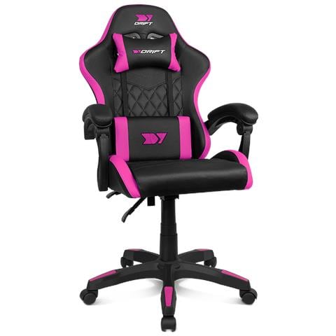 DR35 Sedia da gaming per PC Seduta imbottita Nero, Rosa - Foto 1