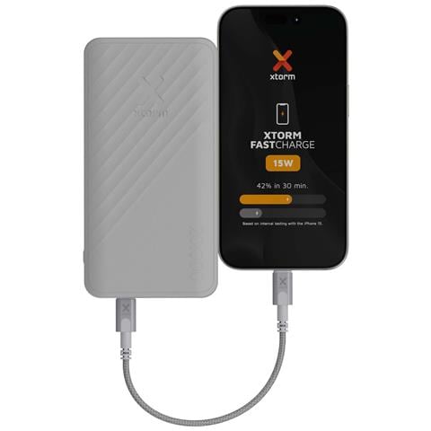 Powerbank 20 000mah Usb-a /usb-c Modello Go2 Fastcharge 15w Compatto, Bianco - Foto 10