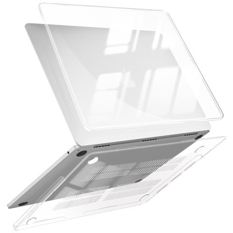 Cover Trasparente In Cristallo Per Macbook Pro 13'' 2020/21/22 M1/m2, Trasparente - Foto 1
