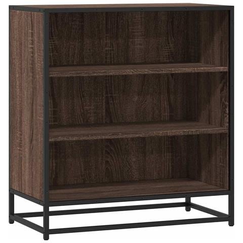 Credenza Rovere Marrone 68x35x76 Cm In Truciolato E Metallo - Foto 2