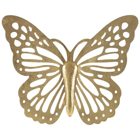 Decorazione In Metallo 3d Farfalla - Oro - Metallo - 43x2x35 Cm - Foto 1