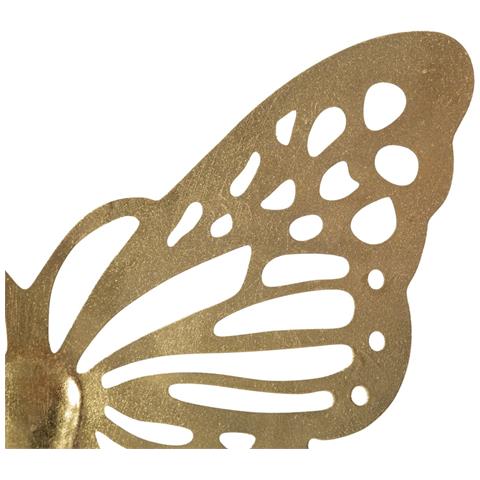 Decorazione In Metallo 3d Farfalla - Oro - Metallo - 43x2x35 Cm - Foto 2