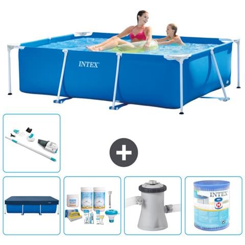 Piscina Fuori Terra - Rettangolo - 220x150x60 Cm - Blu - Include Accessori Coordinati A15 - Foto 1