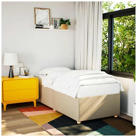 Giroletto Senza Materasso Crema 90x200 Cm In Tessuto - Foto 8