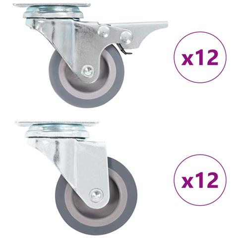 Ruote Girevoli 24 Pz 50 Mm - Foto 2