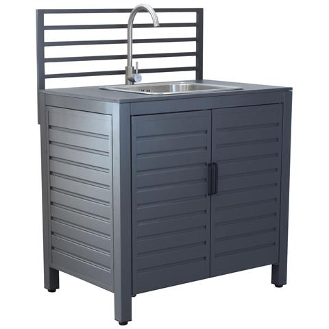 Juno - Modulo Con Lavello Per Cucina Da Esterno In Alluminio - Foto 2