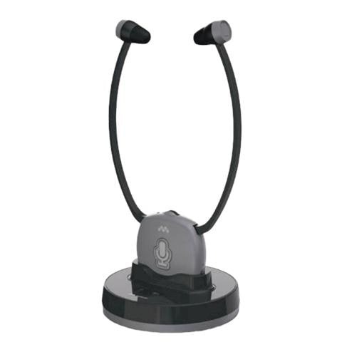 497339 cuffia e auricolare Wireless Stetoscopiche TV Base di ricarica Nero, Grigio - Foto 1