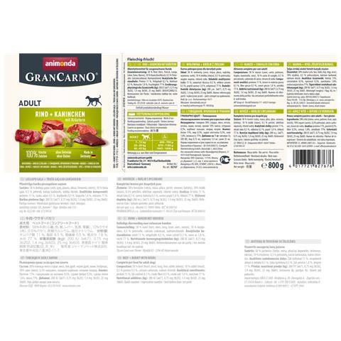 GranCarno beef + rabbit with herbs Prezzemolo, Manzo, Coniglio Adulto 800 g - Foto 2