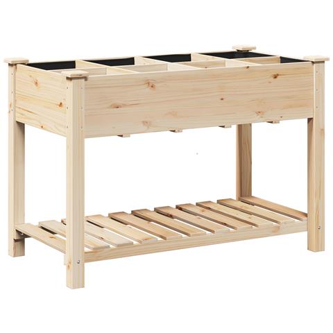 Fioriera da Giardino con Griglie 115x59x76 cm in Legno Massello di Abete - Foto 1