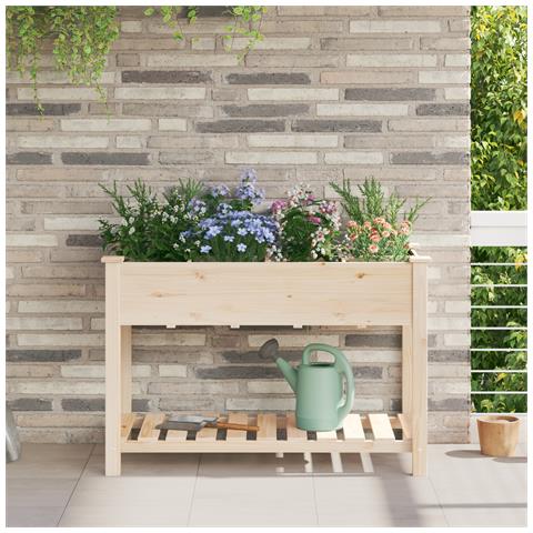 Fioriera da Giardino con Griglie 115x59x76 cm in Legno Massello di Abete - Foto 2