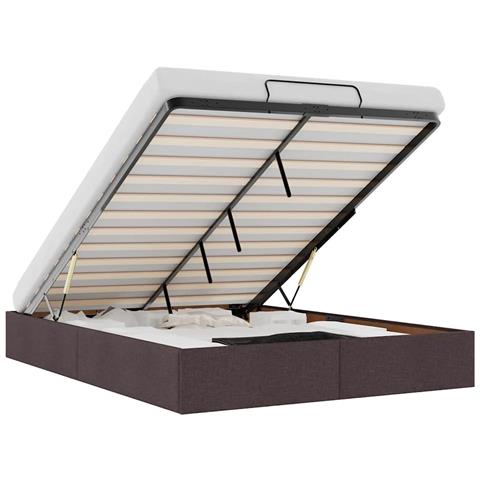 Struttura Letto Pouf senza Materasso 140x190 cm in Tessuto - Foto 1