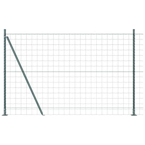 Recinzione Euro con Base in Calcestruzzo 10 x 1,6 m Verde Rete - Foto 1