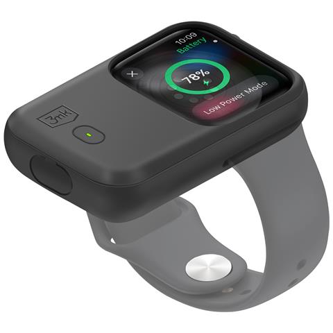 Custodia Batteria Induzione Per Apple Watch 40mm E 41mm Silicone Autonomia 15h, Nero - Foto 1