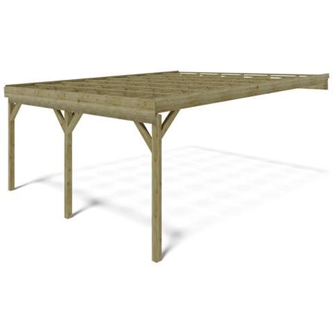 Tettoia Posto Auto Coperto In Legno 5.8x5.06 M - 29 M2 - Addossato - Foto 1