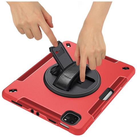 Custodia Per Ipad 3/2/1/pro 11"" Con Supporto E Tracolla Rossa - Foto 2