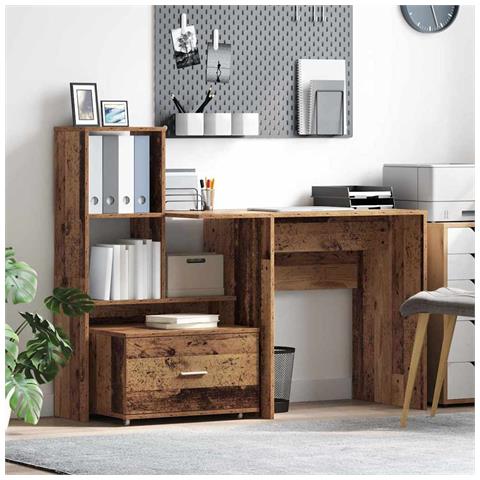 Scrivania Legno vecchio 131.5 x 50 x 106.5 cm Legno multistrato - Foto 2