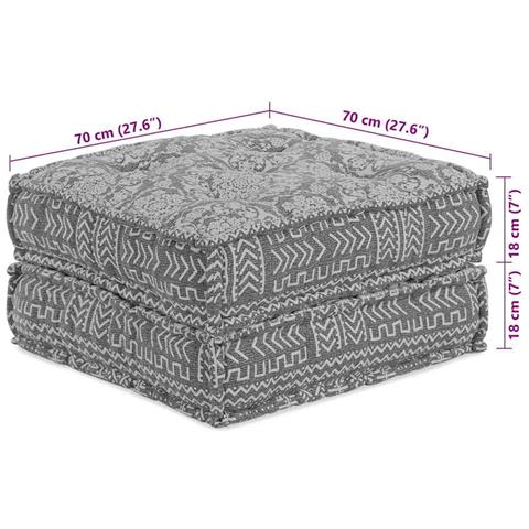 Cuscino 2 pcs Grigio chiaro 70 x 70 x 36 cm Poliestere - Foto 9