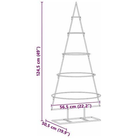 Albero di Natale in metallo con supporto Oro 125 cm - Foto 9