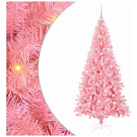 Albero di Natale con 300 LED con supporto Rosa 180 cm PVC - Foto 1