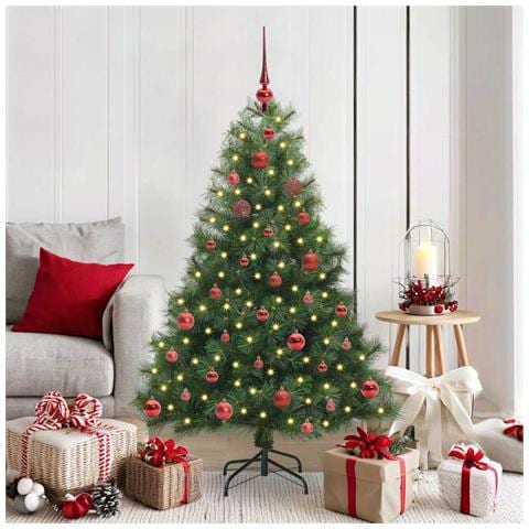 Albero di Natale artificiale con 150 LED Verde 150 cm PE e PVC - Foto 2