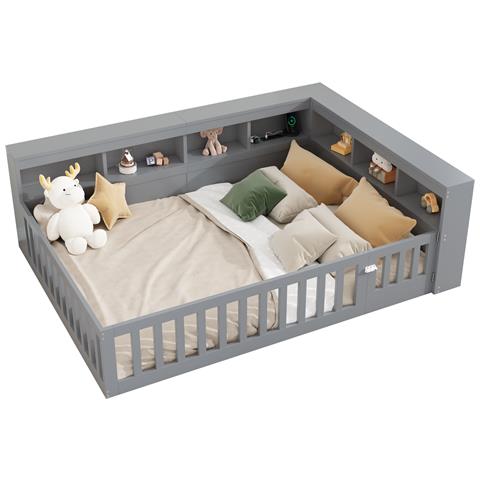Letto Pratico Con Sponda Estensibile, Prese Usb E Vani Contenitori - Foto 1