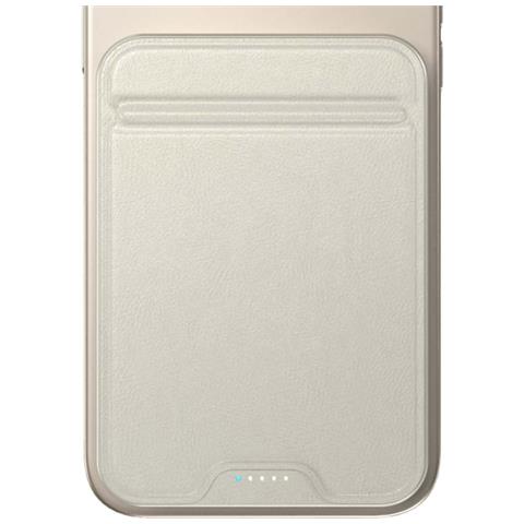 Batteria Esterna Magnetica 5000mah Magsafe & Qi2 Con Supporto Integrato, Beige - Foto 2