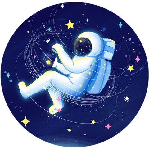 Luce Notturna Astronauta - Luce Calda, Ricaricabile, Sensore Di Movimento - Foto 1