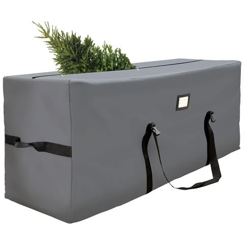 Sacchetto Porta Albero Di Natale - Materiale Pe, Varie Opzioni Di Colore, Protegge Gli Articoli Per Le Feste Dalla Polvere Grey Grande - Foto 2