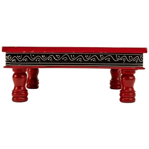 Tavolino In Legno Dipinto A Mano 38x38x14h - Foto 2