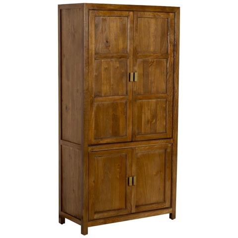 Armadio In Legno Marrone A 4 Ante, 90x40x180h Cm - Foto 1