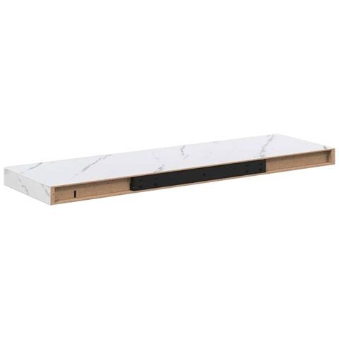 Scaffale da parete 4 pcs Marmo Bianco 90 x 23,5 x 4 cm - Foto 9