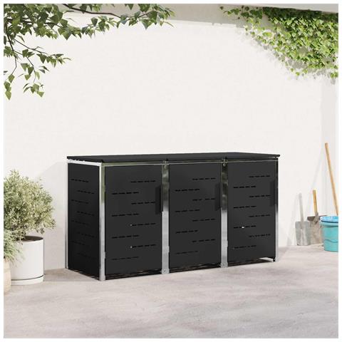Stoccaggio contenitore a ruote Nero 207 x 77,5 x 112,5 cm - Foto 2