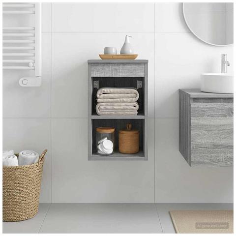 Armadio Bagno In-between Sonoma grigio 30 x 44,5 x 50 cm - Foto 2