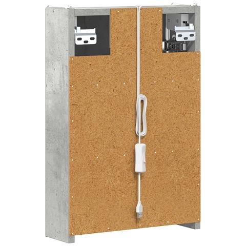 Mobiletto per specchio da bagno Grigio cemento - Foto 9