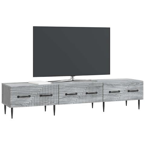 Mobile TV Grigio Sonoma 147 x 34,5 x 30 cm Legno ingegnerizzato - Foto 2