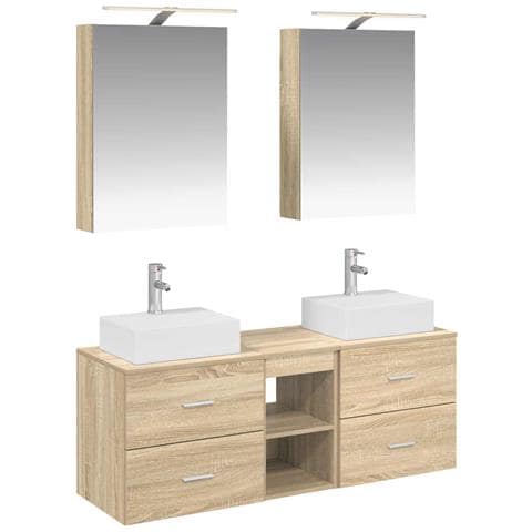 Set di mobili per il bagno 5 pcs Rovere Sonoma - Foto 1